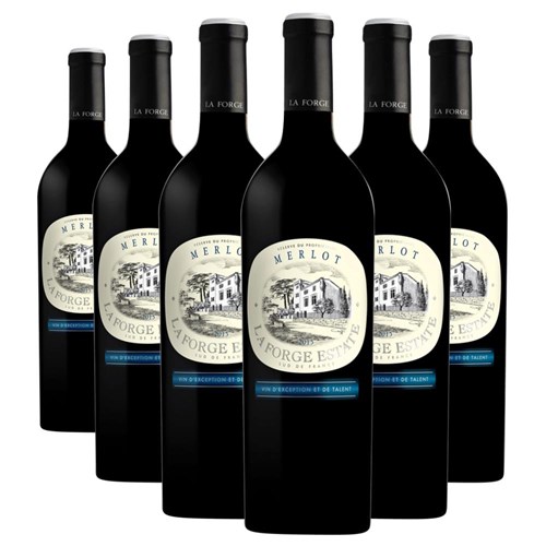 Case of 6 La Forge Merlot 75cl French Red Wine